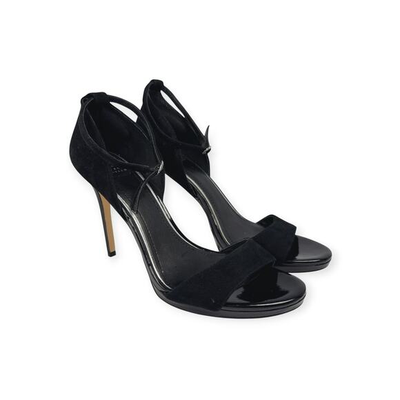 White House Black Market Bryn Suede Heels | Black | 8 - Picture 6 of 9